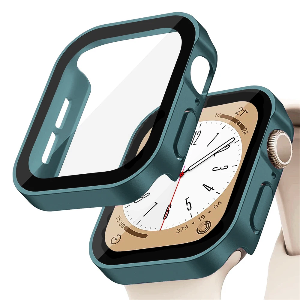 Smartwatch Watch Accessories For Women - زجاج + غطاء لساعة أبل سلسلة