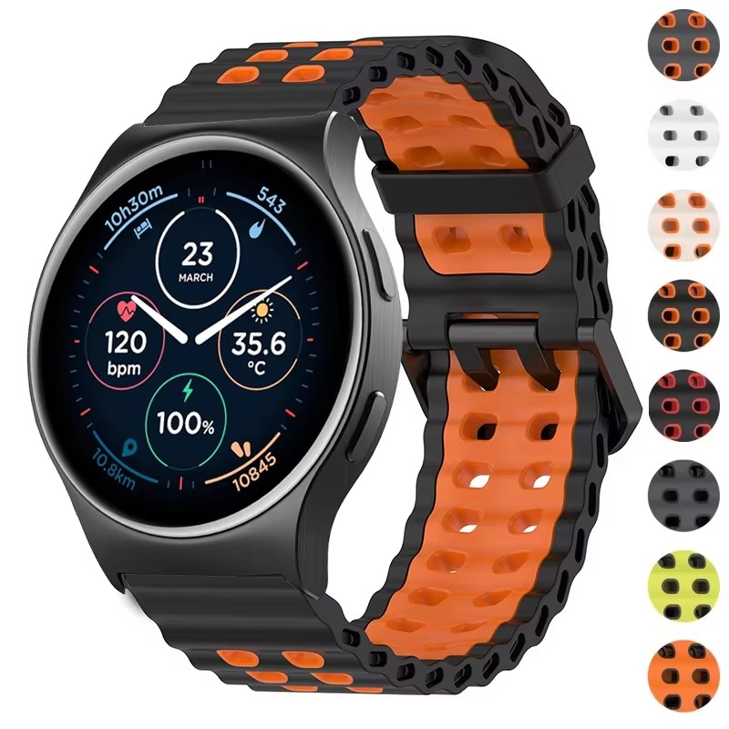 Motorola Smartwatch Accessories - حزام رياضي من السيليكون ثنائي اللون