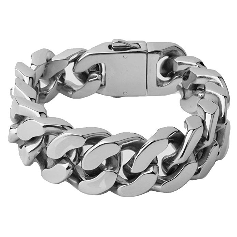 Ceramic Link Bracelet - سوار سلسلة كوبي من الفولاذ المقاوم