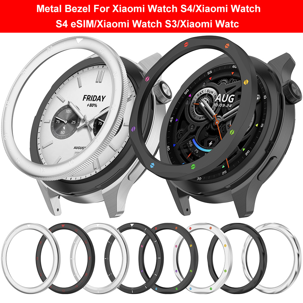 إطار معدني لساعة Xiaomi S4/S3  - مراجعة Xiaomi Smartwatch S4 Accessories وسعره