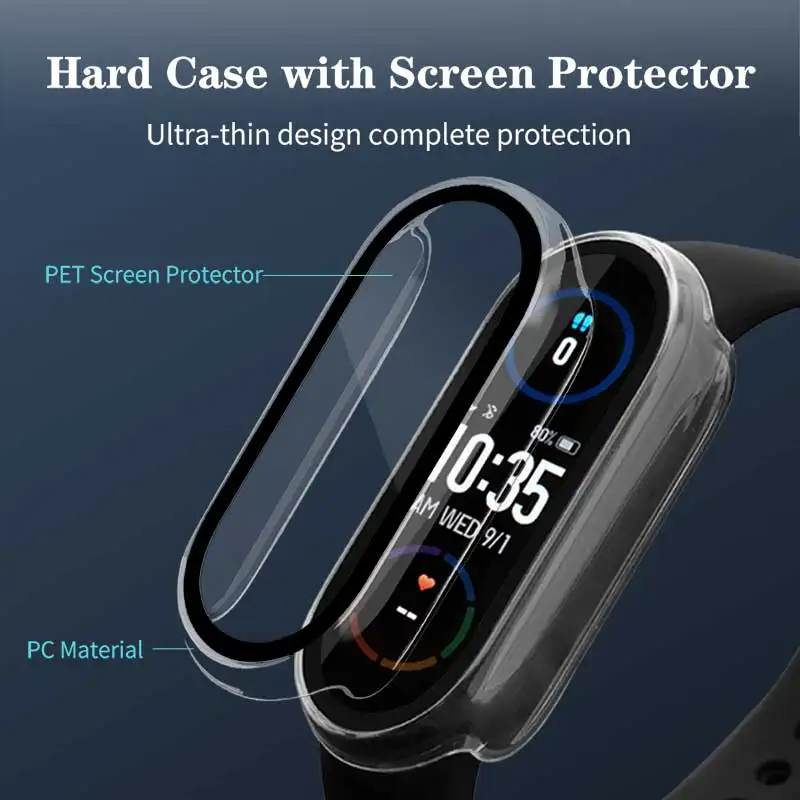 حافظة من الزجاج المقسى + PC له - مراجعة Smartwatch Watch Accessories For Women وسعره
