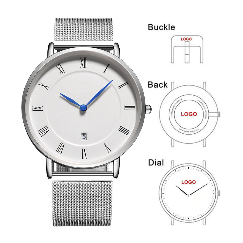 ساعة رجالية كلاسيكية بسيطة للأ - مراجعة Stainless Mesh Band وسعره