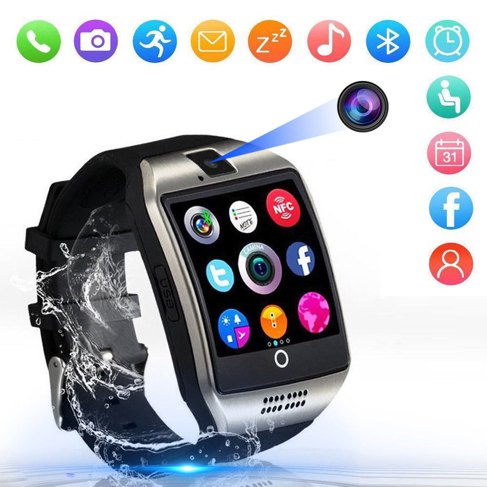 بلوتوث شاشة تعمل باللمس Q18 سا - مراجعة Smartwatch X وسعره