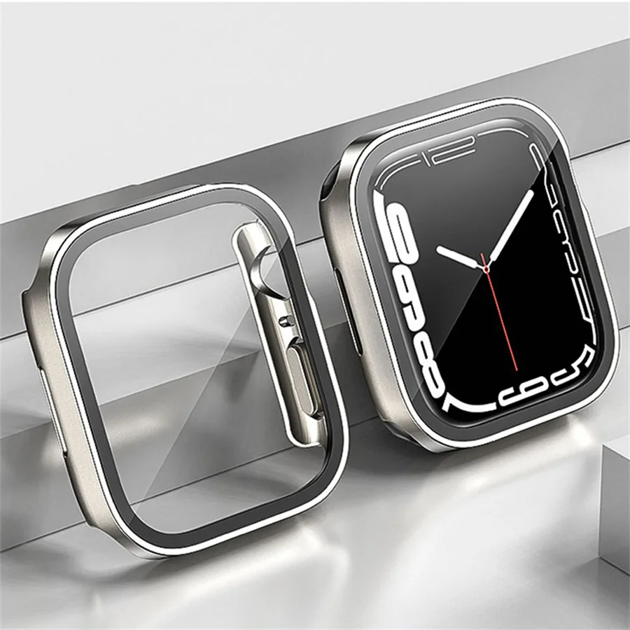 زجاج + غطاء لساعة أبل سلسلة 8  - مراجعة Smartwatch Watch Accessories For Women وسعره