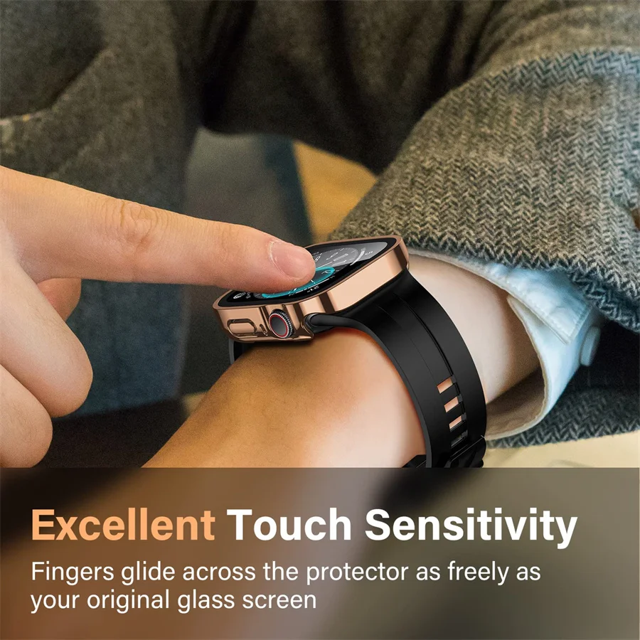 زجاج + غطاء لساعة أبل سلسلة 8  - مراجعة Smartwatch Watch Accessories For Women وسعره