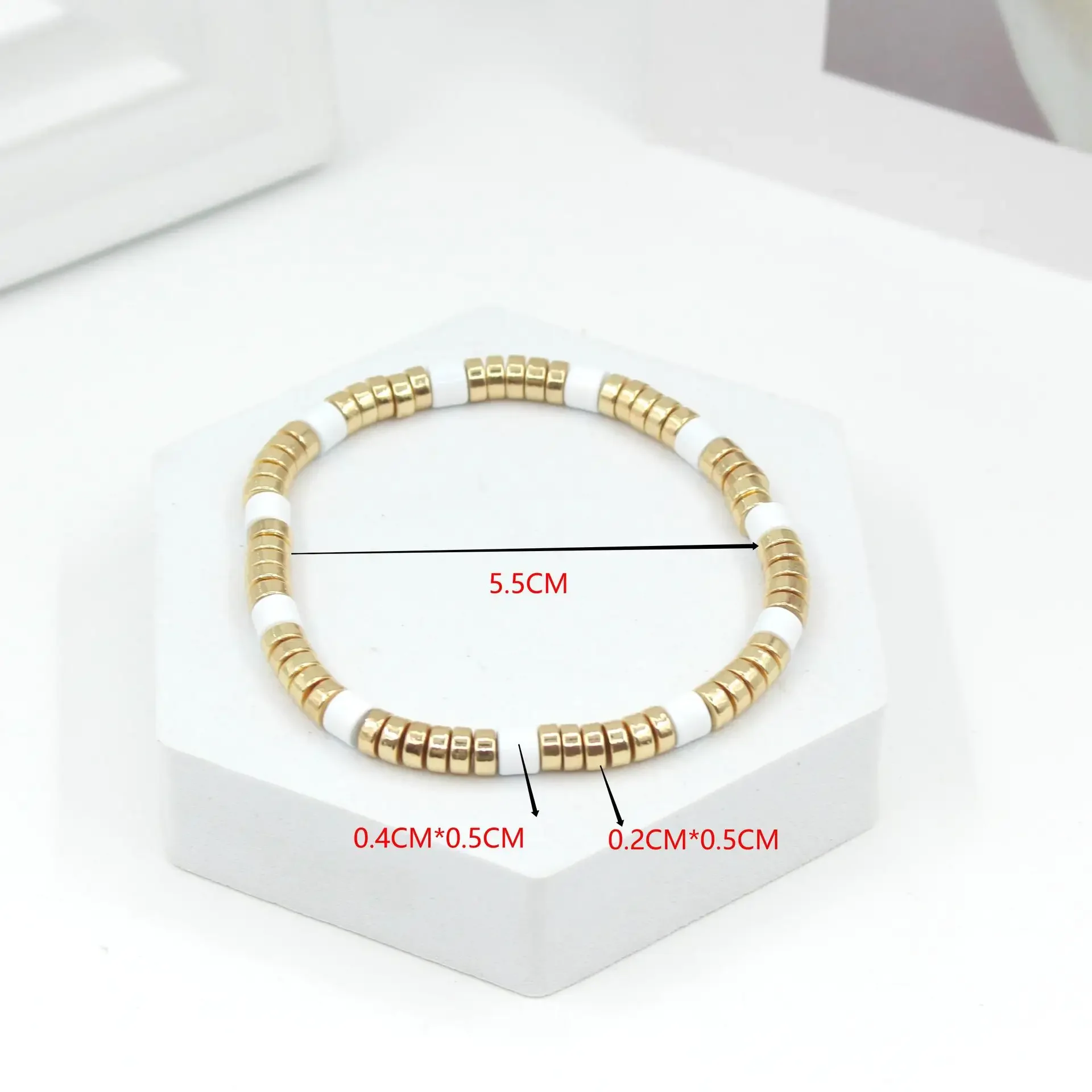 البوهيمي المينا الأبيض الرياح  - مراجعة Ceramic Link Bracelet وسعره