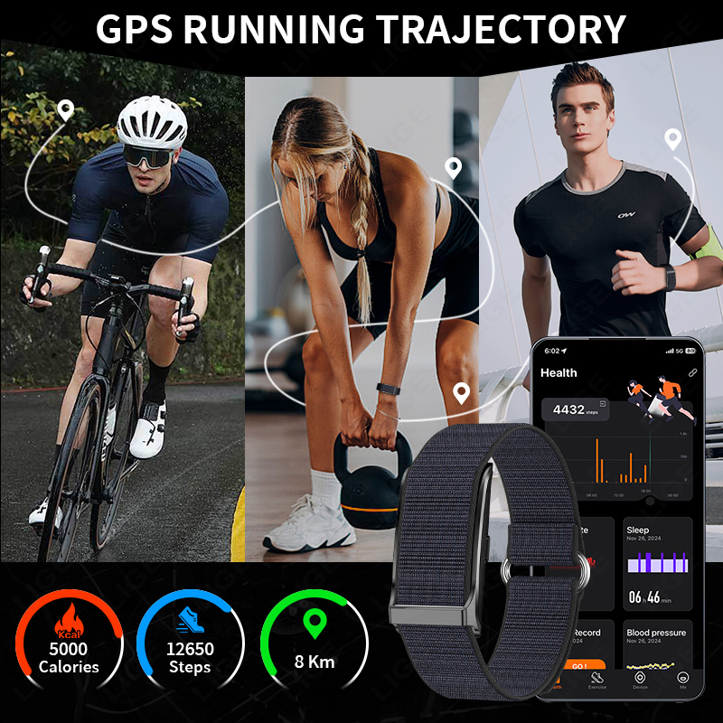 LIGE ساعة ذكية معدل ضربات القل - مراجعة Android Smartwatch Accessories وسعره