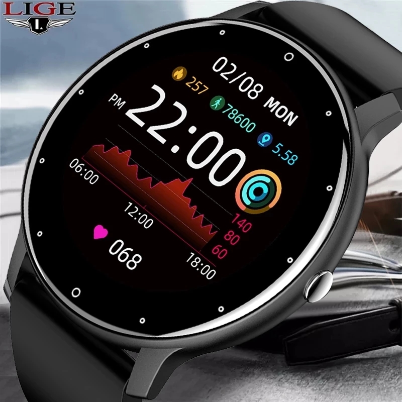 ساعة ذكية جديدة LIGE 2026 للرج - مراجعة Smartwatch Touch وسعره