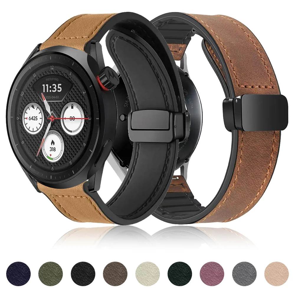 حزام جلدي ناعم لساعة موتورولا  - مراجعة Motorola Smartwatch Accessories وسعره