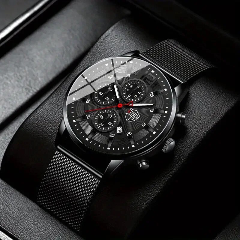 ساعة كوارتز رجالية بسيطة من DE - مراجعة Stainless Mesh Band وسعره