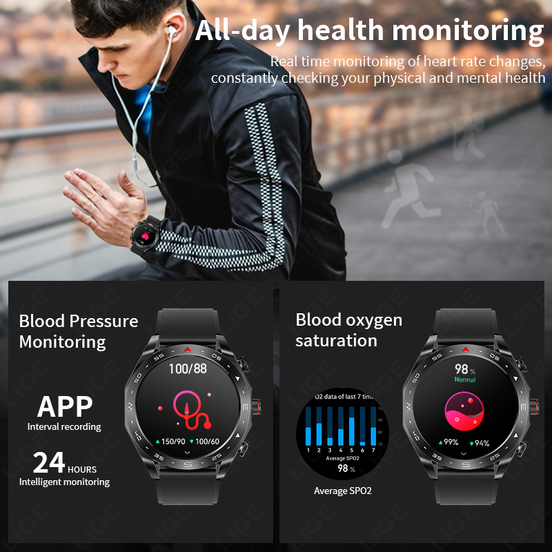 ساعة ذكية LIGE TWS 2 في 1 مع س - مراجعة Smartwatch Headset وسعره