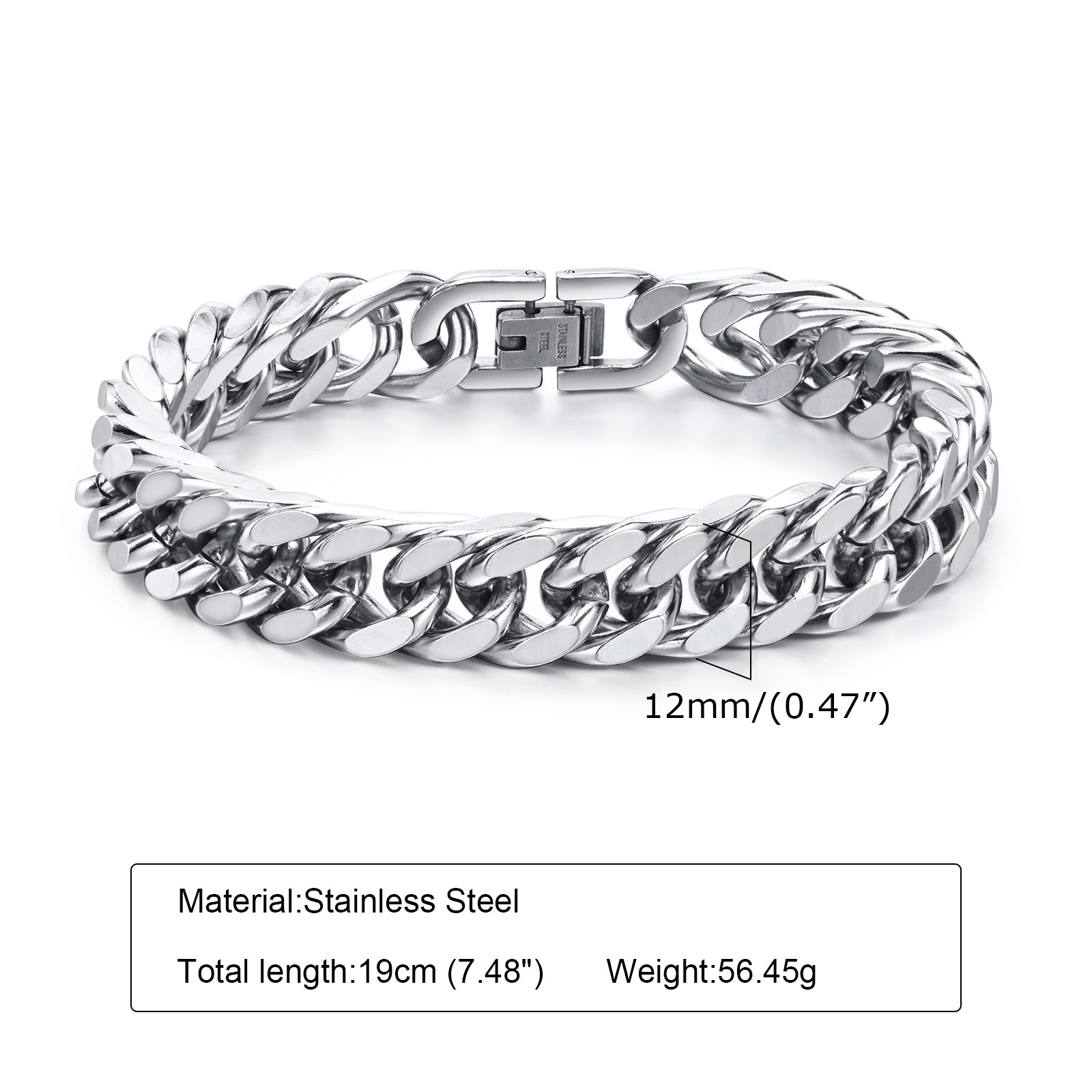 أساور رجالية سميكة من الفولاذ  - مراجعة Ceramic Link Bracelet وسعره
